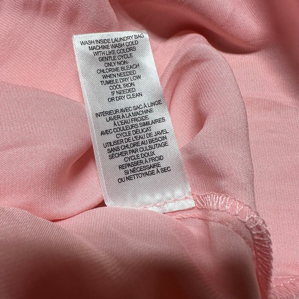 T Tahari Ruffled Blouse Pink Wind Women's Size X-Small New With Tags - Picture 8 of 10